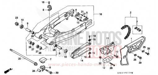 SWINGARM/CHAIN CASE XR250R4 de 2004